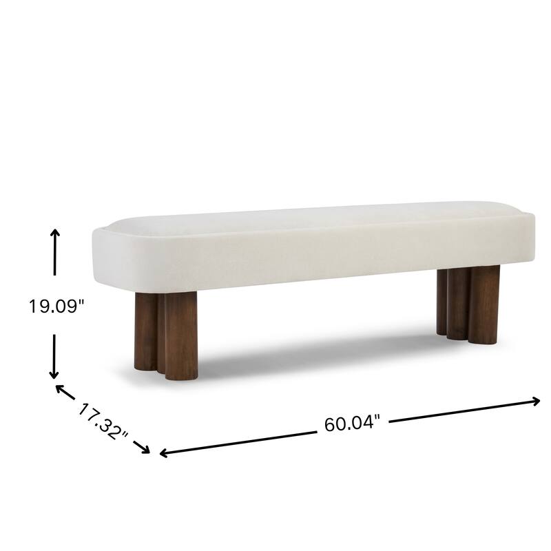 Christopher Knight Home - Modern Upholstered Dining Bench with Padded Seating