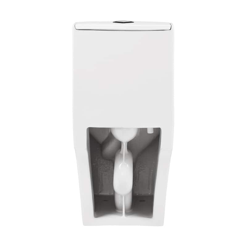 Sion One-Piece Square Toilet Dual-Flush 1.1/1.6 Gpf - 27.75" x 14.95" 31.7"