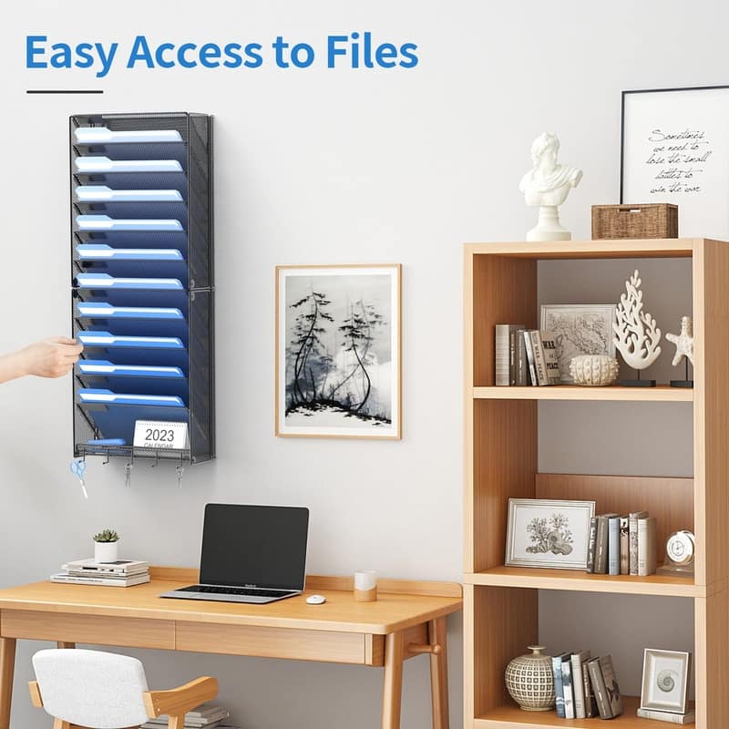 10 Tier Hanging Wall File Organizer