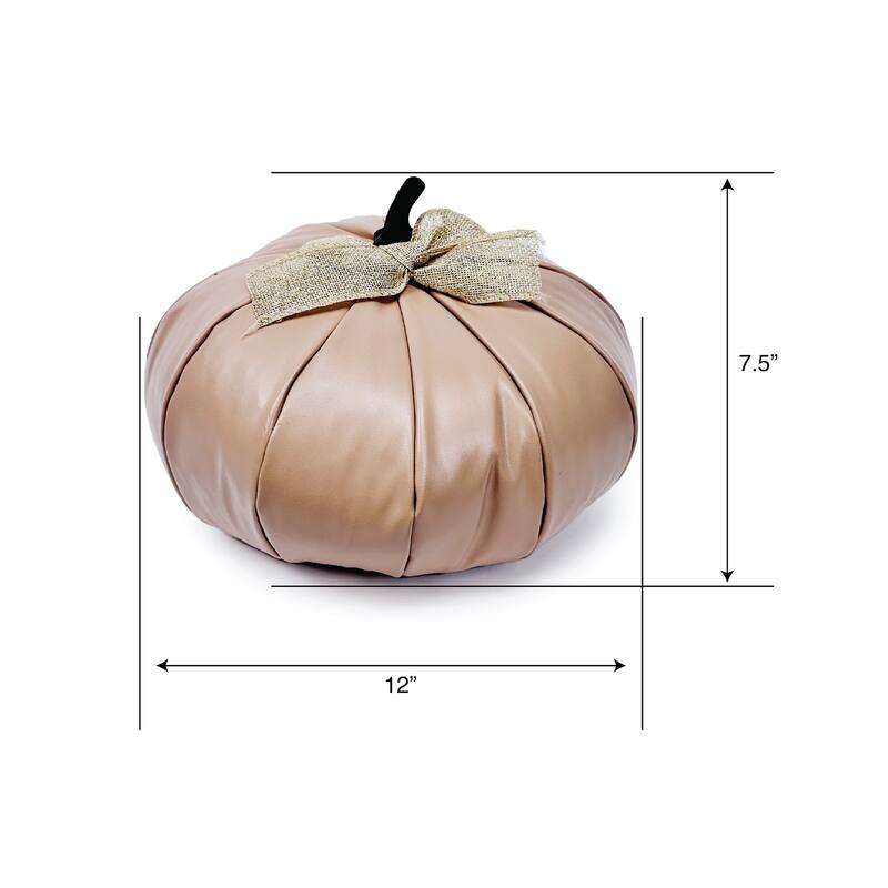 JoJo Fletcher by DesignStyles Leather Look Pumpkin Décor for Fall
