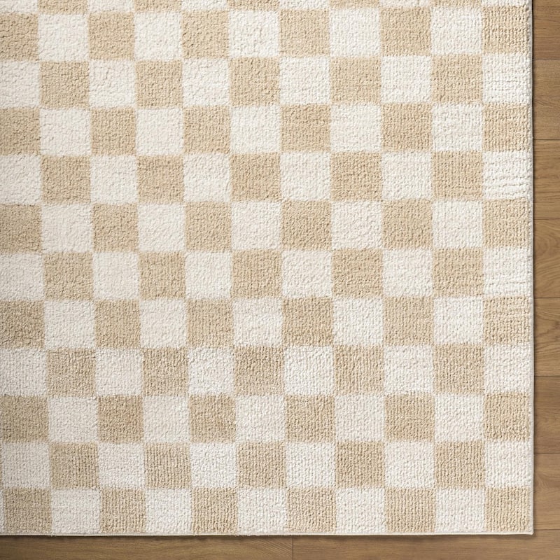 Livabliss Scandinavian Fossay Shag Stripe Washable Area Rug