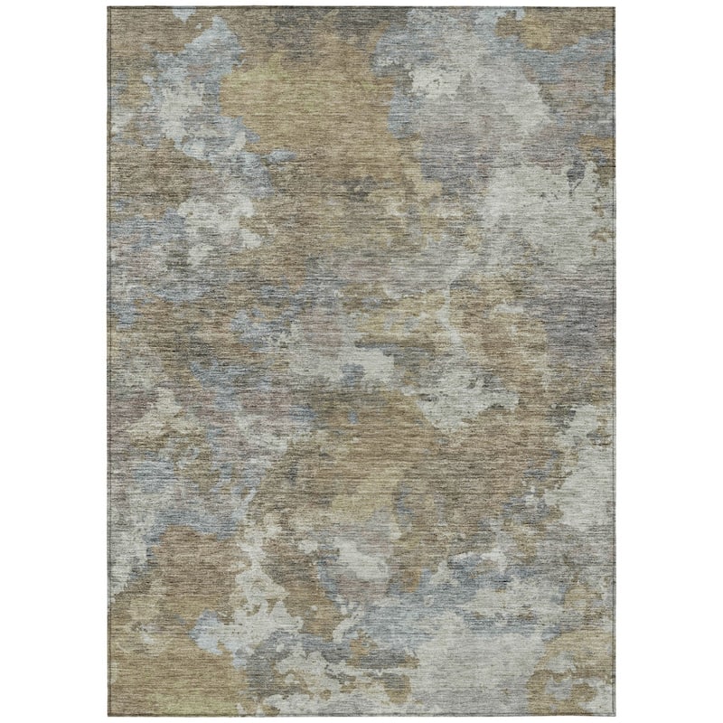 HomeRoots Abstract Transitional Rectangle Outdoor Rug