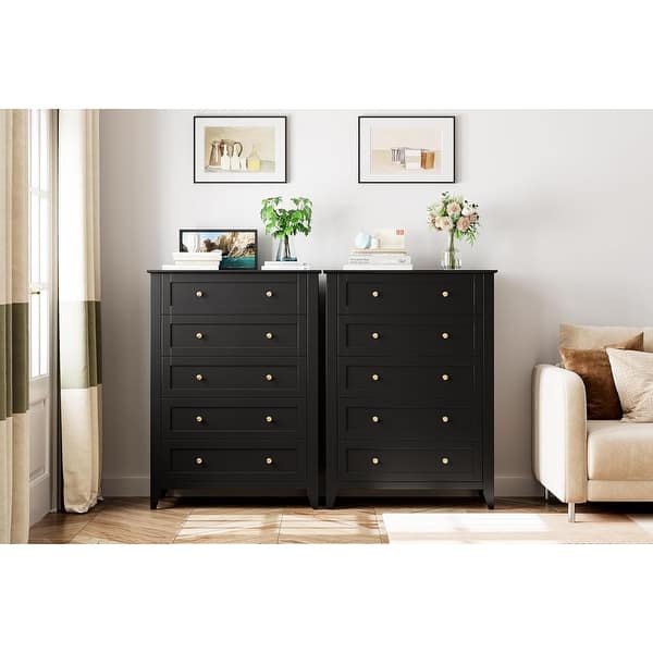 tall black dresser with deep drawers Noir Hampton 6 Drawer Tall Dresser