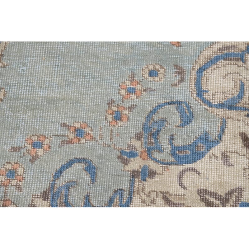Blue Medallion Tabriz Persian Rug Oriental Handmade Wool Carpet - 9'7"x 11'9"