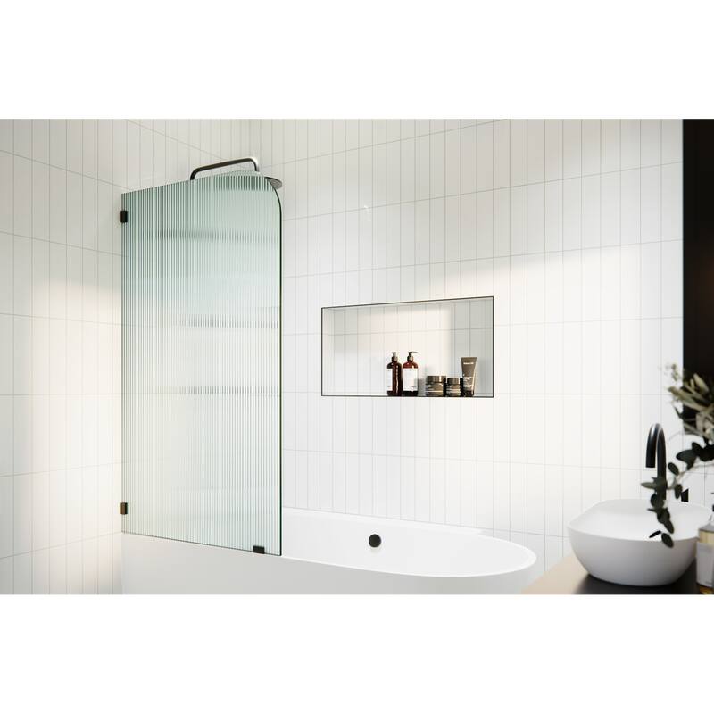 Glass Warehouse B-FL-RAD-34-L Aurora 58-1/4" High x 34" Wide Shower