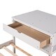 preview thumbnail 24 of 25, Full Size L-shaped Platform Beds with Drawers Linked with Built-in Rectangle Table and Twin Size Trundle.