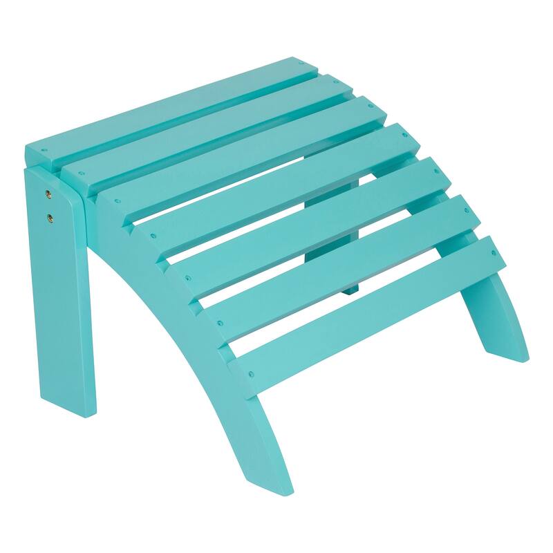 Laguna Wood Outdoor Patio Adirondack Chair Ottoman