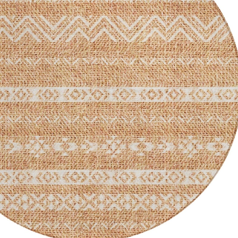 HomeRoots Southwestern Transitional Rectangle Outdoor Rug