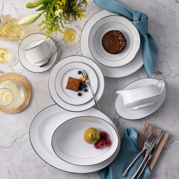 Noritake EVENINGMAJESTY 22cm 深皿 4枚セット Noritake Spectrum 12-Piece Dinnerware Set, Service For 4 - Bed