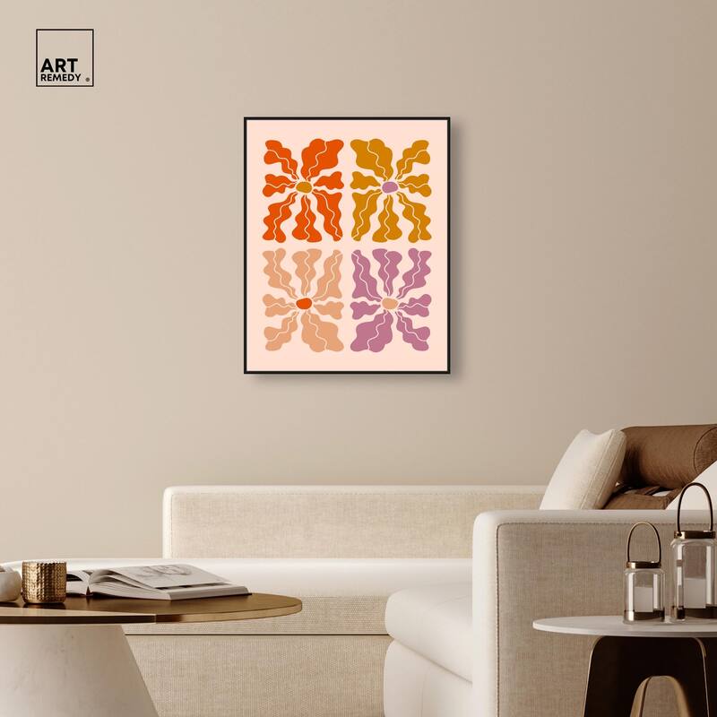 Four Flowers Poster Canvas by Art Remedy