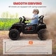 preview thumbnail 14 of 25, Qaba 12V Ride On Truck, 3.7 MPH Battery Powered Electric Car for Kids Remote Control, 4-Wheel Suspension, Lights, Horn & Music