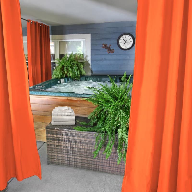 54" x 84" Grommet Semi-Sheer Outdoor Curtain Panel - 54 x 84
