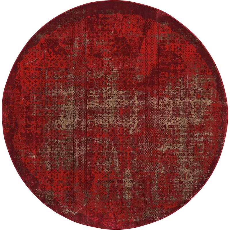 Nourison Karma Over-Dyed Distressed Vintage Abstract Area Rug