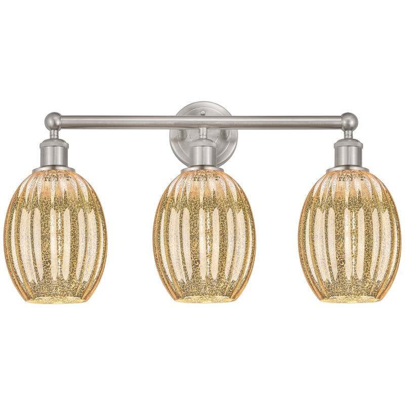 Innovations Lighting Endless Possibilities Edison - Preston - 3 Light 24" Bulb Shade Bath Vanity Light - Mercury/Brushed Satin Nickel