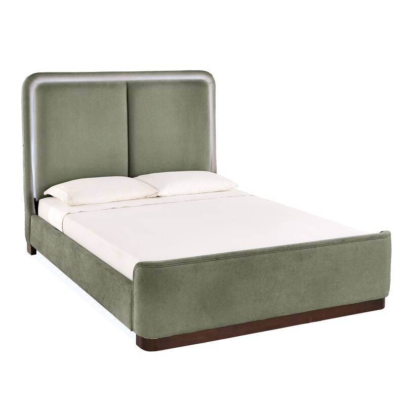 Noe Fabric Upholstered LED Platform Bed by iNSPIRE Q Modern