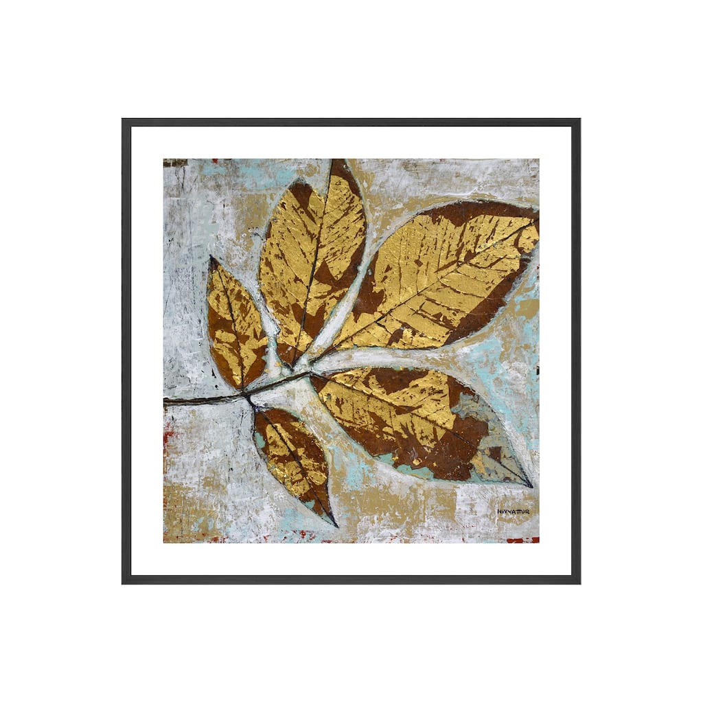 Gilded Autumn Leaves I Framed Print Wall Art by Norman Wyatt Jr.