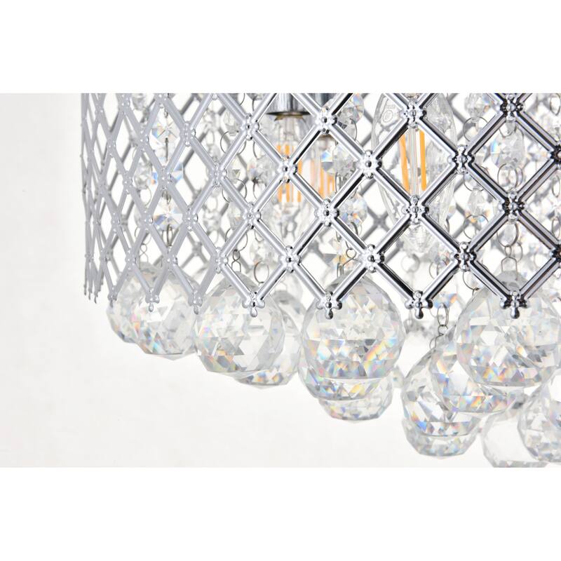 Elegant Lighting Tully 6 Light 18" Wide Flush Mount Drum Ceiling