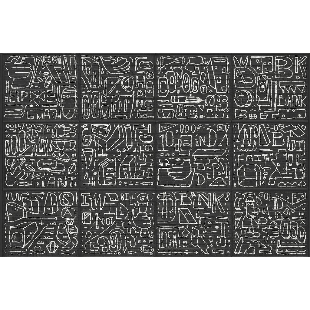 KT Merz BKYLN Bank Multi-Panels Black Wall Mural