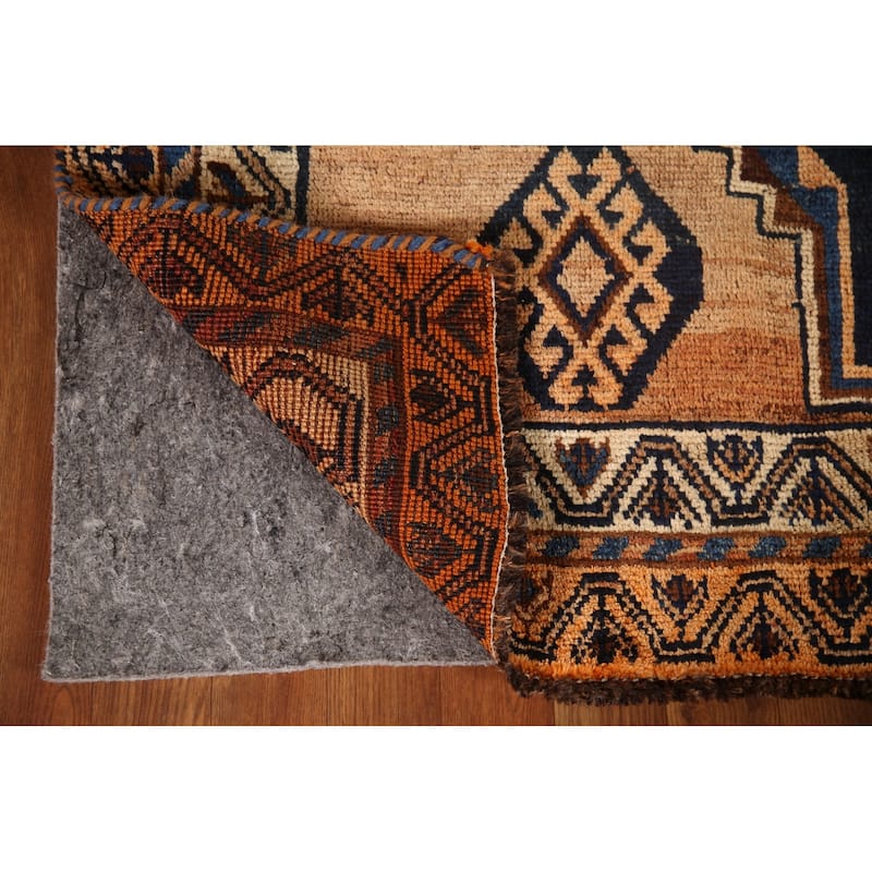 Geometric Qashqai Persian Antique Area Rug Handmade Wool Carpet - 4'5"x 8'0"