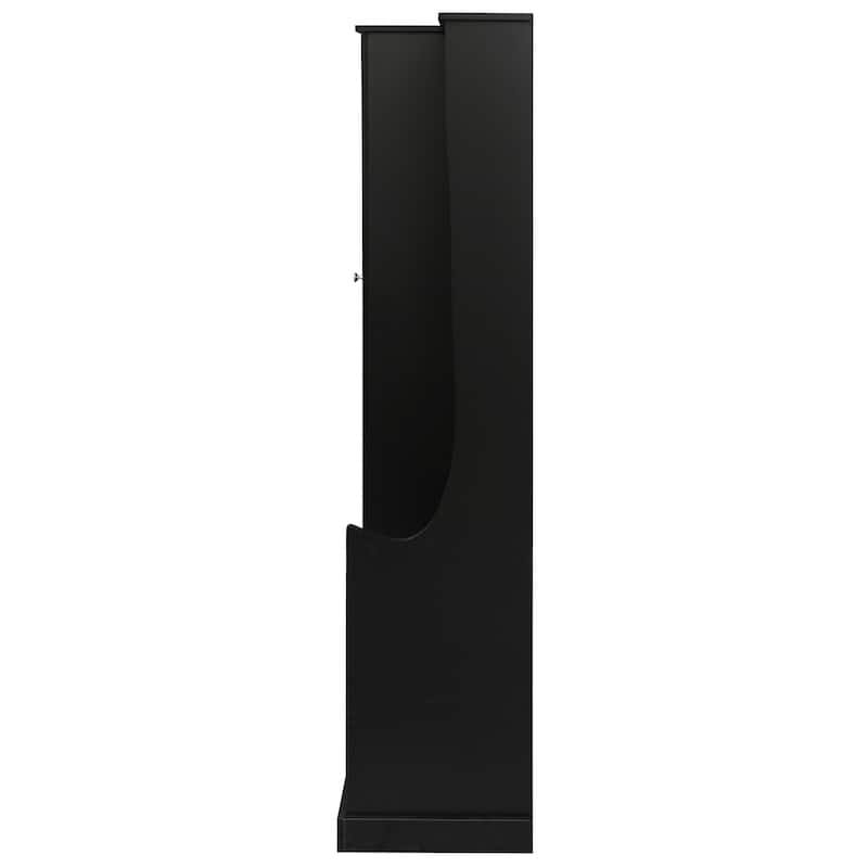 Roomfitters Modern Hall Tree with Flip-Up Storage Bench, Multifunctional Mudroom Shoe Cabinet with Shelves and Hooks