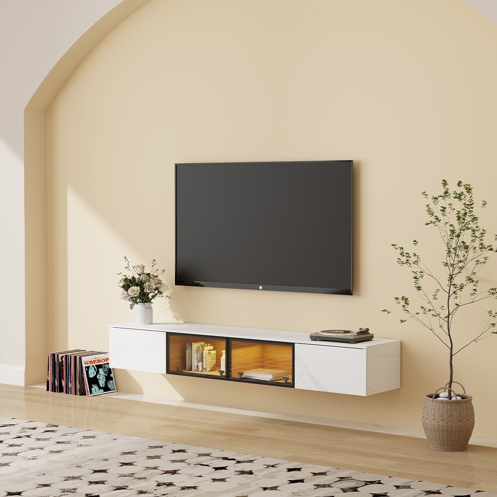 Hailey wall mounted shop tv unit
