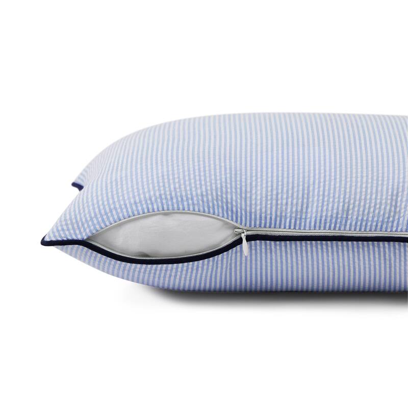 Tommy Hilfiger Rectangular Decorative Throw Pillows - Removable Cover with Hidden Zipper Closure