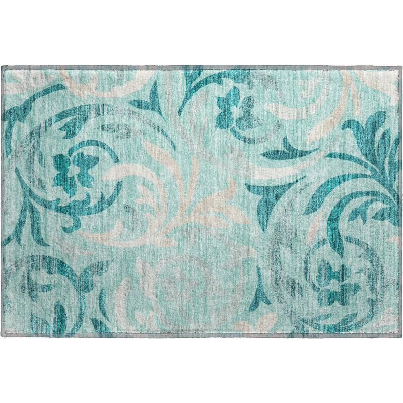 Premium Washable Super Soft Contempory Scroll Mayfield Rug