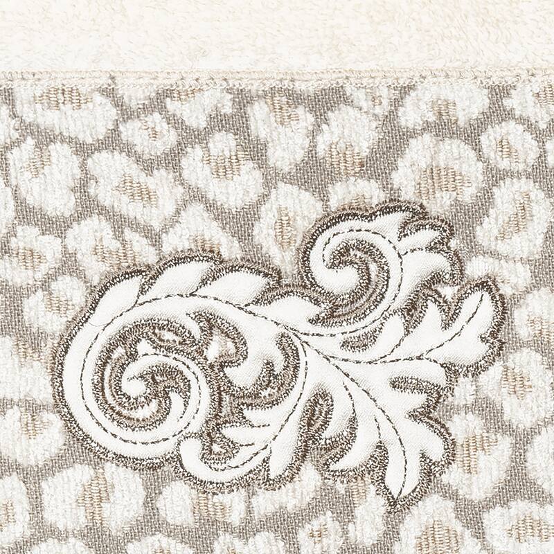 Authentic Hotel and Spa 100% Turkish Cotton April 2PC Embellished Hand Towel Set