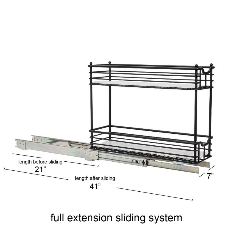 Household Essentials Slide-Out Storage Organizer - 2-Tier Design