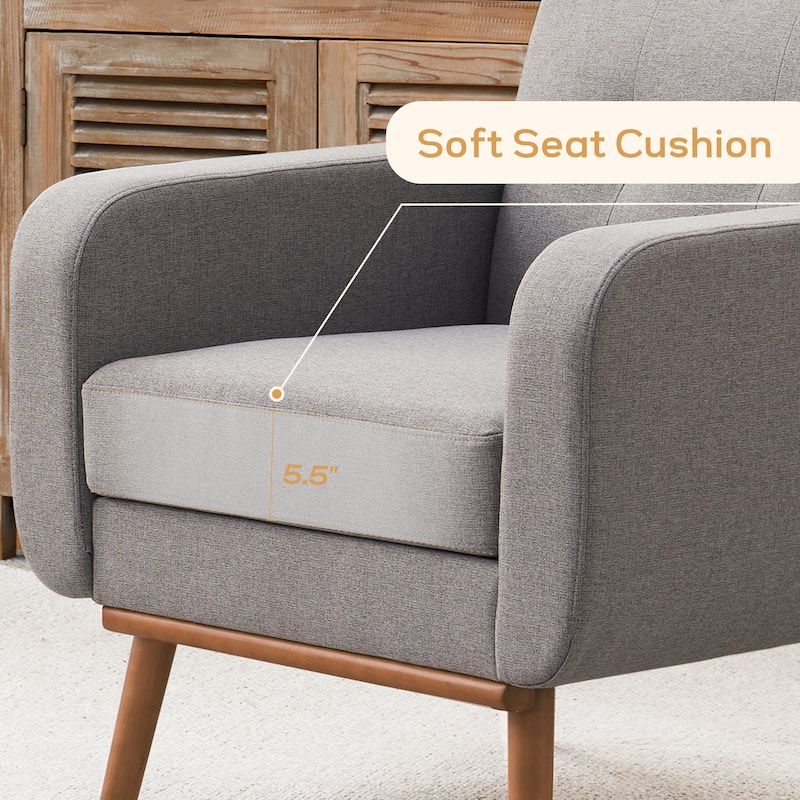 Tufted-Fabric-Upholstered-Accent Chair