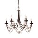 preview thumbnail 6 of 16, Farmhouse Bohemia Chic 6-light Wood Beaded Chandelier