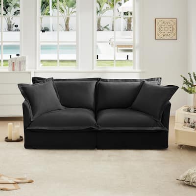 Comfortable Detachable-Covered 2-Seat Sofa for Small Spaces, Stylish and Versatile