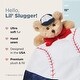 preview thumbnail 2 of 4, Baby Lil' Slugger Snuggler, Baseball Plush Teddy Bear Stuffed Animal Security Blanket, Lovey 15"