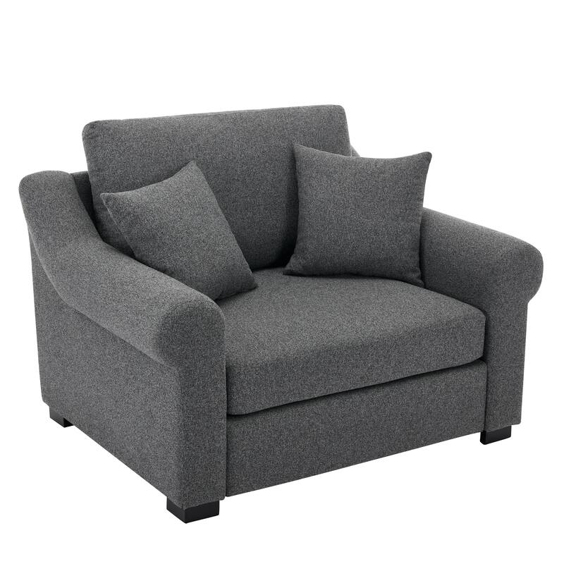 Roomfitters 44.5" Oversized Chenille Armchair, Chair and a Half Single Sofa for Bedroom or Living Room
