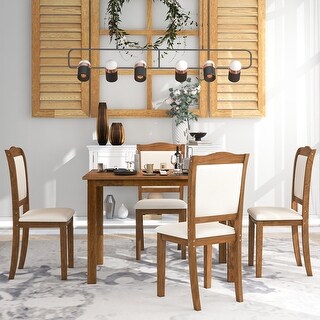 5-Piece Wood Dining Table Set - Bed Bath & Beyond - 36714582