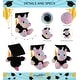 preview thumbnail 2 of 4, DolliBu Rainbow Unicorn Graduation Plush Toy with Gown and Cap - 10 inches