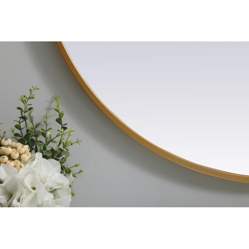 Indigo Home Metal Frame Oval Mirror 27x36 Inch