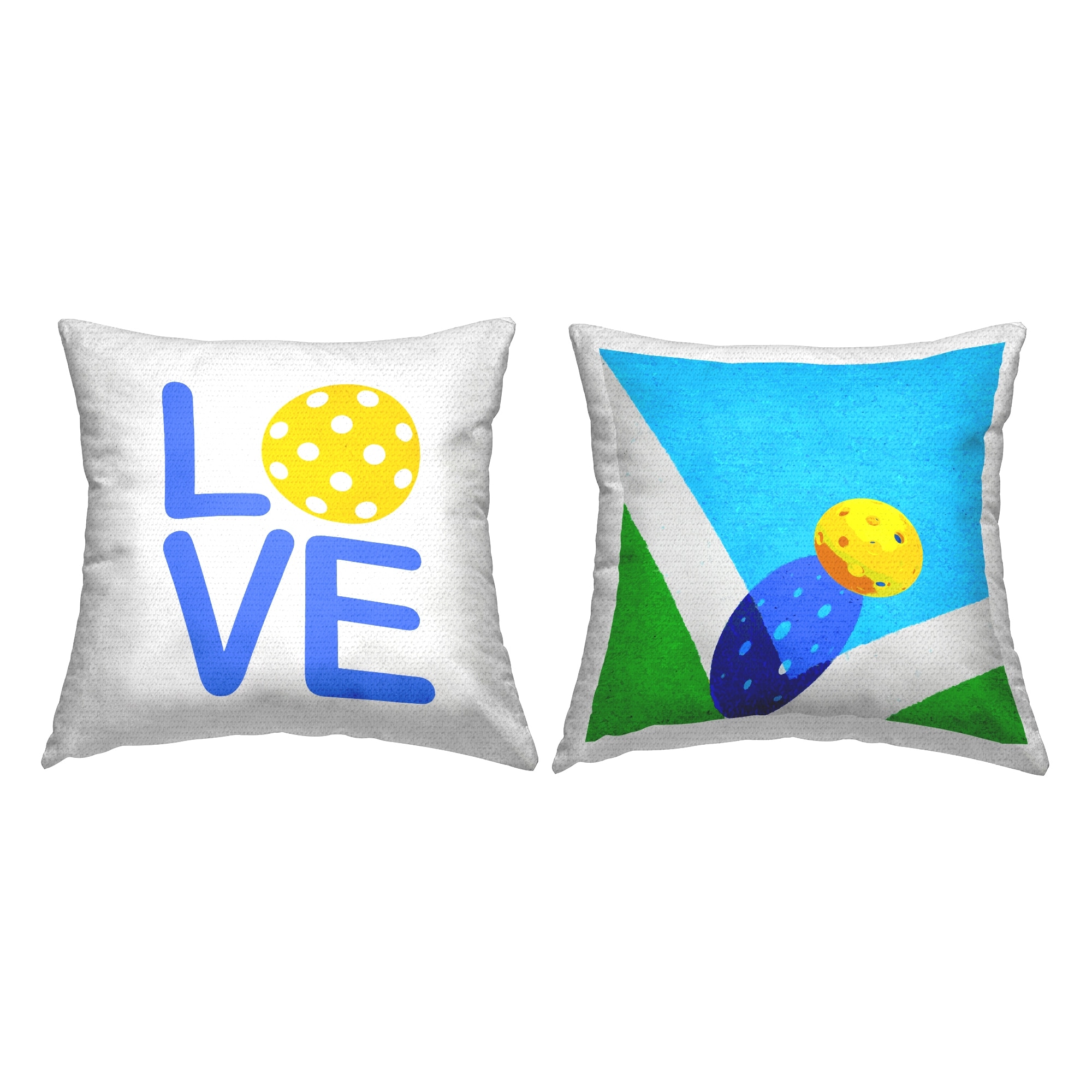 Stupell Love Wiffle Ball Modern Sports Printed Outdoor Throw Pillow Design by Lil' Rue (Set of 2)