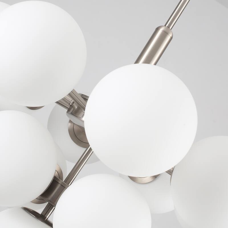 13 - Light Dimmable Tiered Modern Globe Glass Chandelier Empire Sputnik Island Pendant Lights