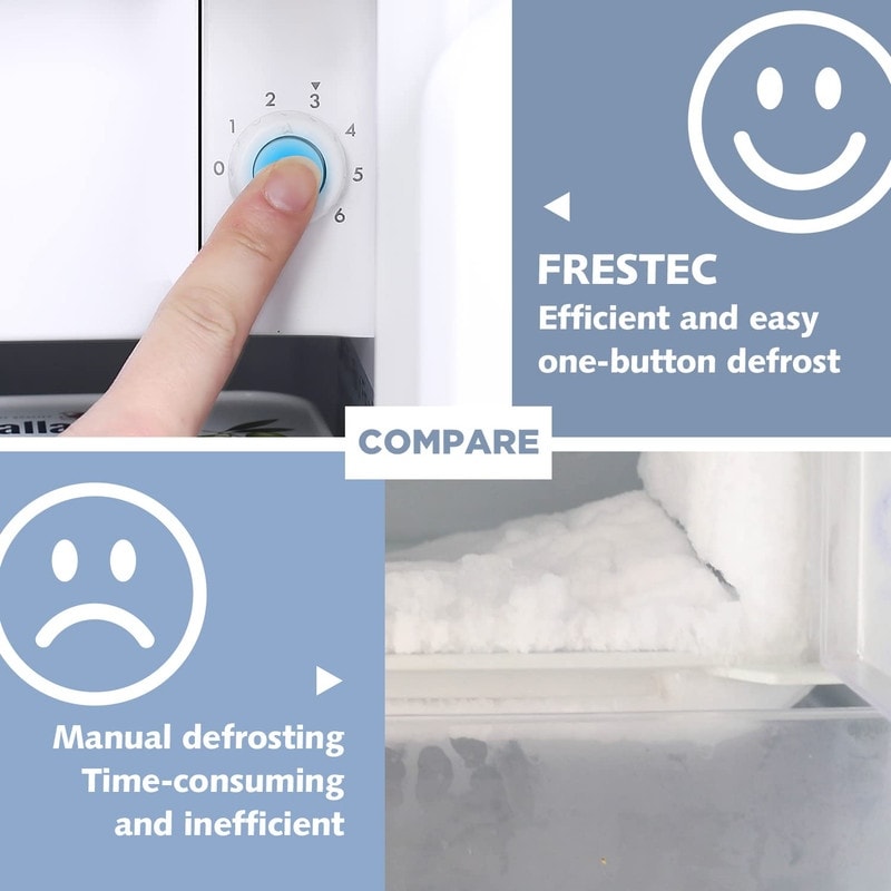 JEREMY CASS 1.7 Cu.ft Mini Fridge with Freezer, Retro Refrigerator