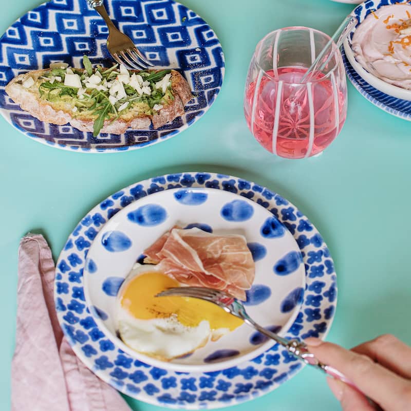 viva by VIETRI Santorini Dot Salad Plate