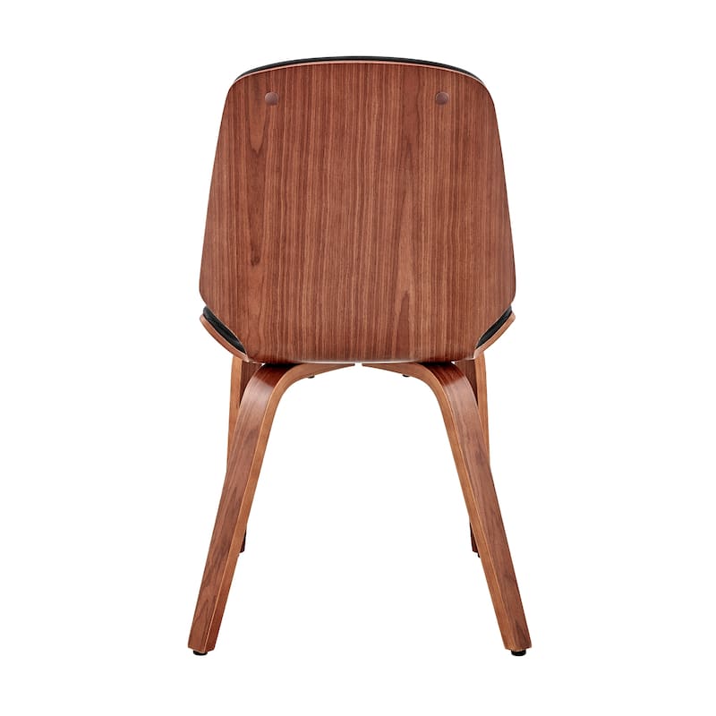 Brinley Walnut or Black Wood Upholstered Dining Chair