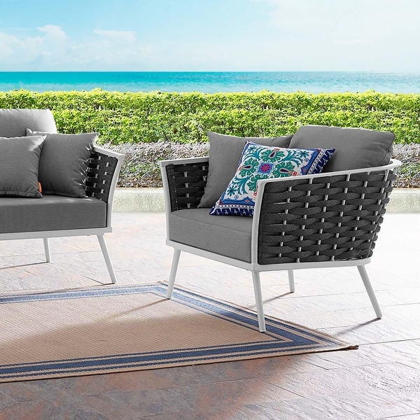 Stance Outdoor Patio Aluminum Dining Armchair. Opens flyout.