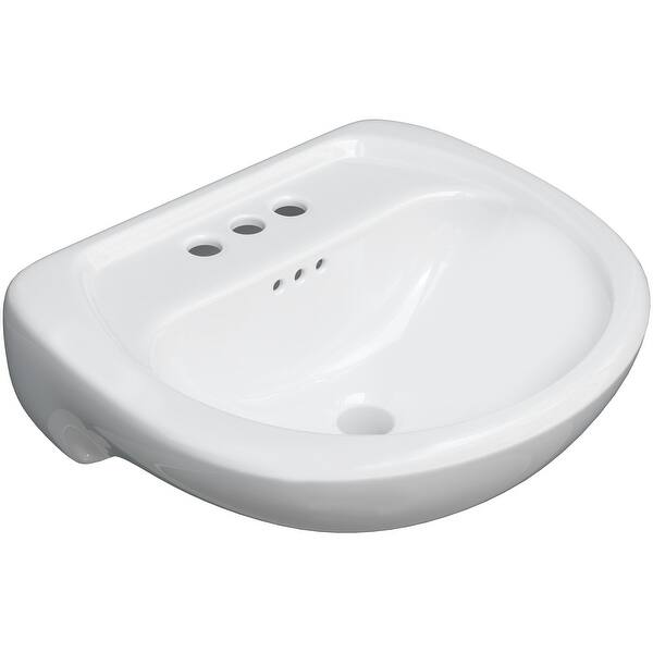 slide 2 of 3, PROFLO PF5004 Lisbon Valley 20-1/4" Oval Vitreous China Pedestal White