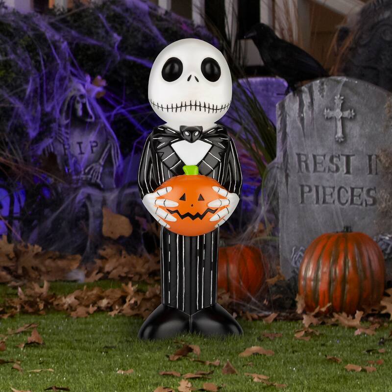 Gemmy Lighted Blow Mold Outdoor Decor Jack Skellington 24" Disney