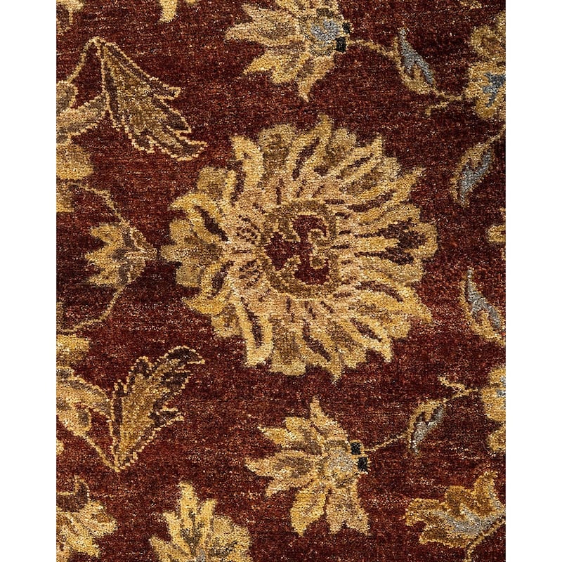 Oushak One-of-a-Kind Handmade Area Rug, Red - 9' 1" x 9' 1"