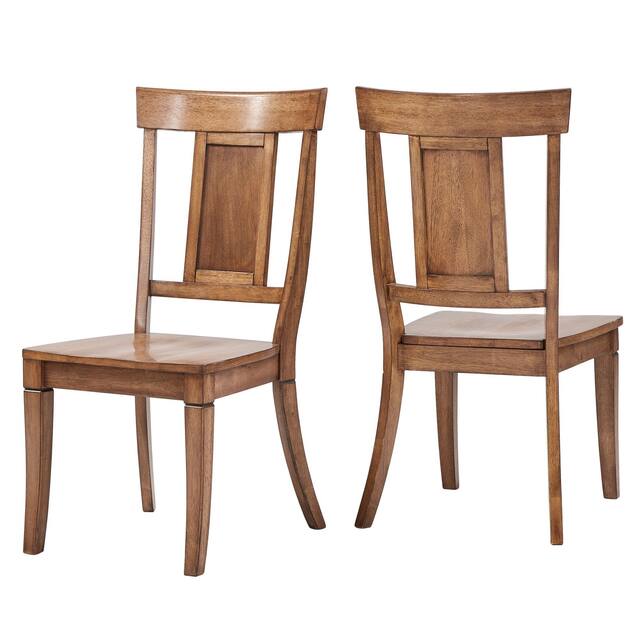Eleanor Panel Back Wood Dining Chair (Set of 2) by iNSPIRE Q Classic - Oak