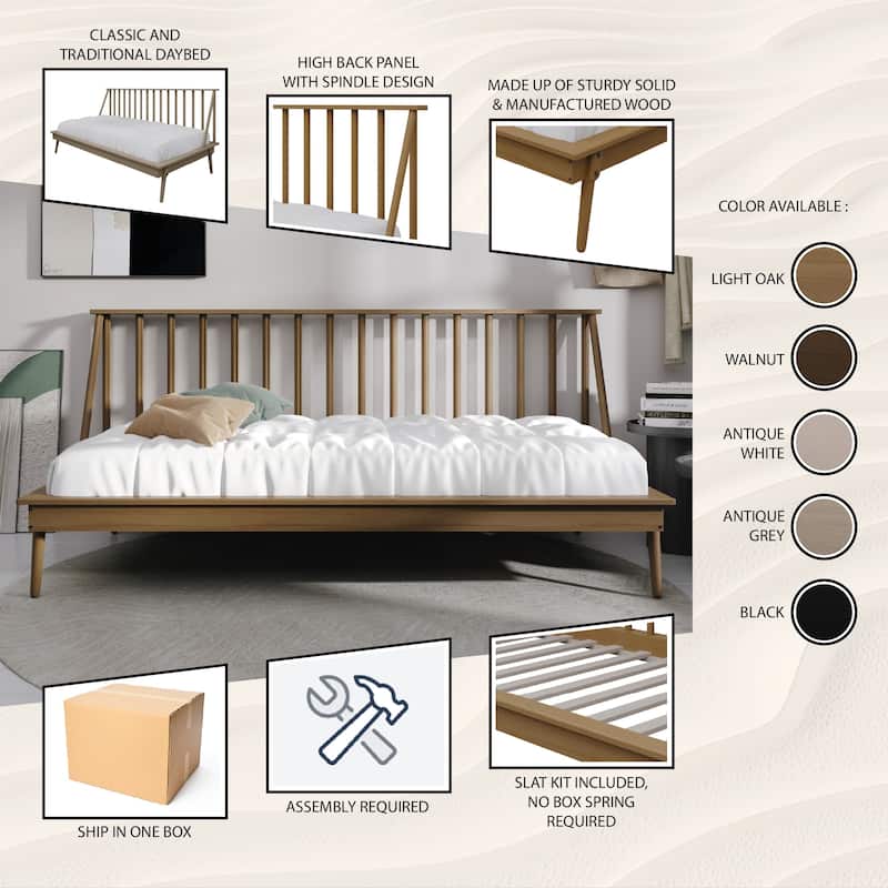 CraftPorch Vintage Wooden Twin Size Daybed