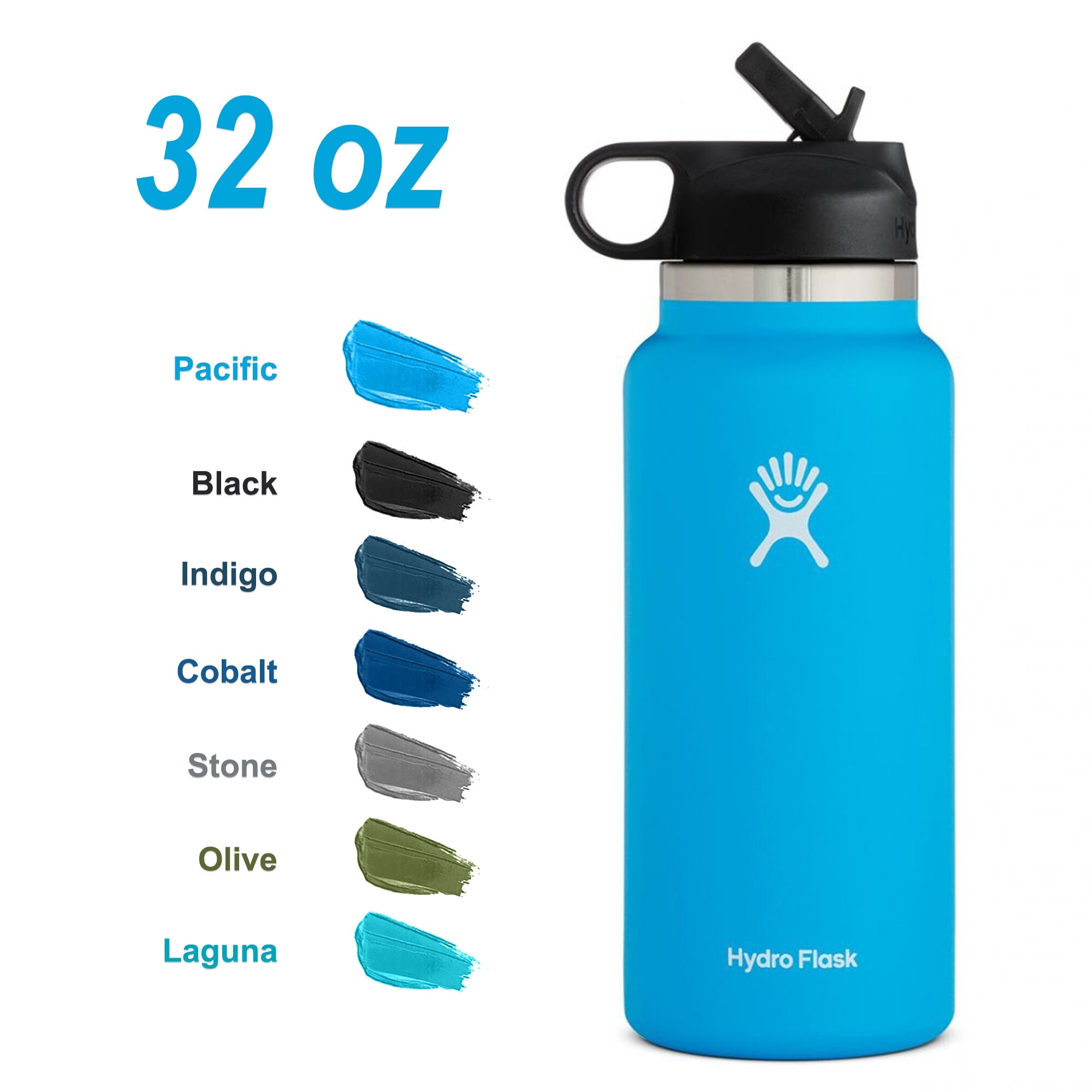Hydro Flask Water Bottle with Straw Lid - 32oz / Light Yellow in