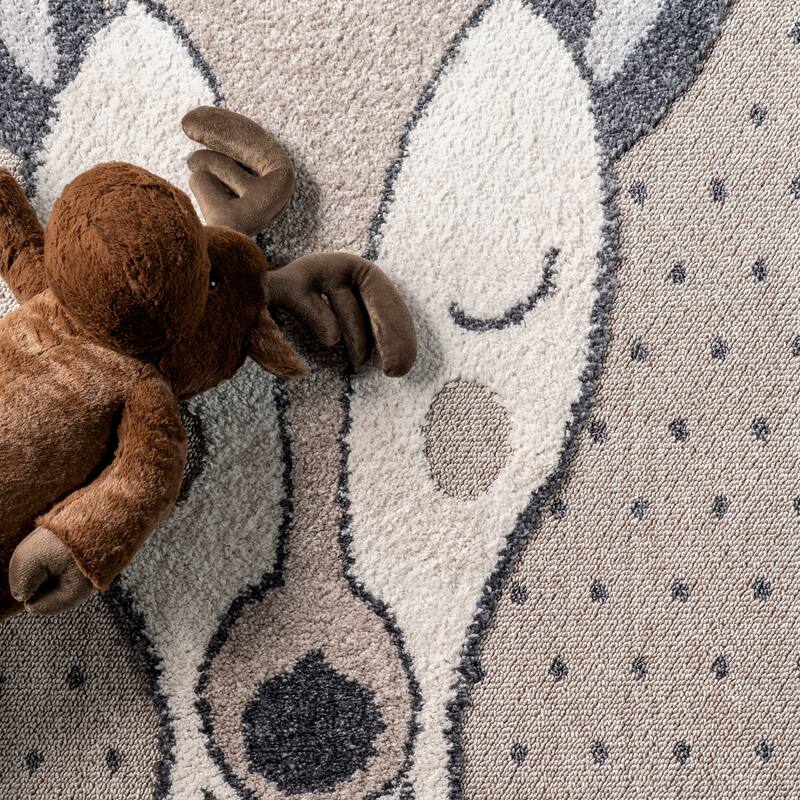 Nuloom Eleanor Deer Kids Tasseled Area Rug